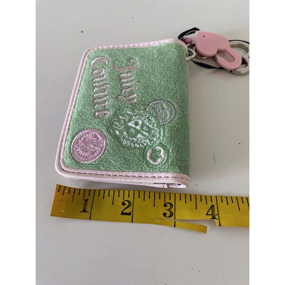 Juicy Couture Retro Green Juicy Girl Rule Card Case Wallet Patches FOB‎ & Charm - Picture 4 of 8
